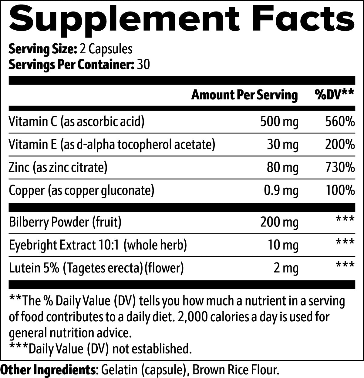 Vision Support Supplement Eye Health, Visual Clarity, And Night Vision Boost