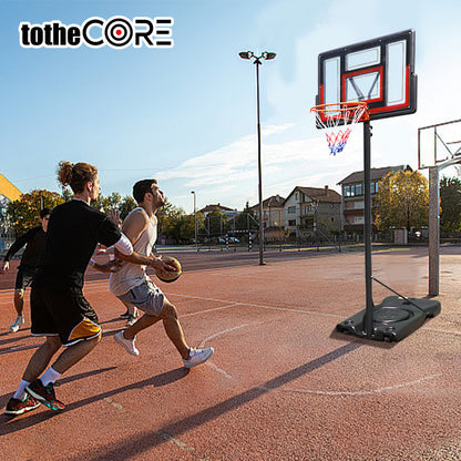 Basketball Stand 4.43-10.00ft Adjustable Portable Basketball Hoop & Goal PC Backplate, Large Base & Wheels