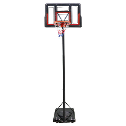 Basketball Stand 4.43-10.00ft Adjustable Portable Basketball Hoop & Goal PC Backplate, Large Base & Wheels
