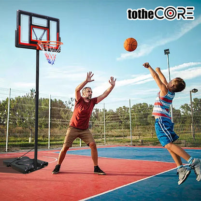Basketball Stand 4.43-10.00ft Adjustable Portable Basketball Hoop & Goal PC Backplate, Large Base & Wheels